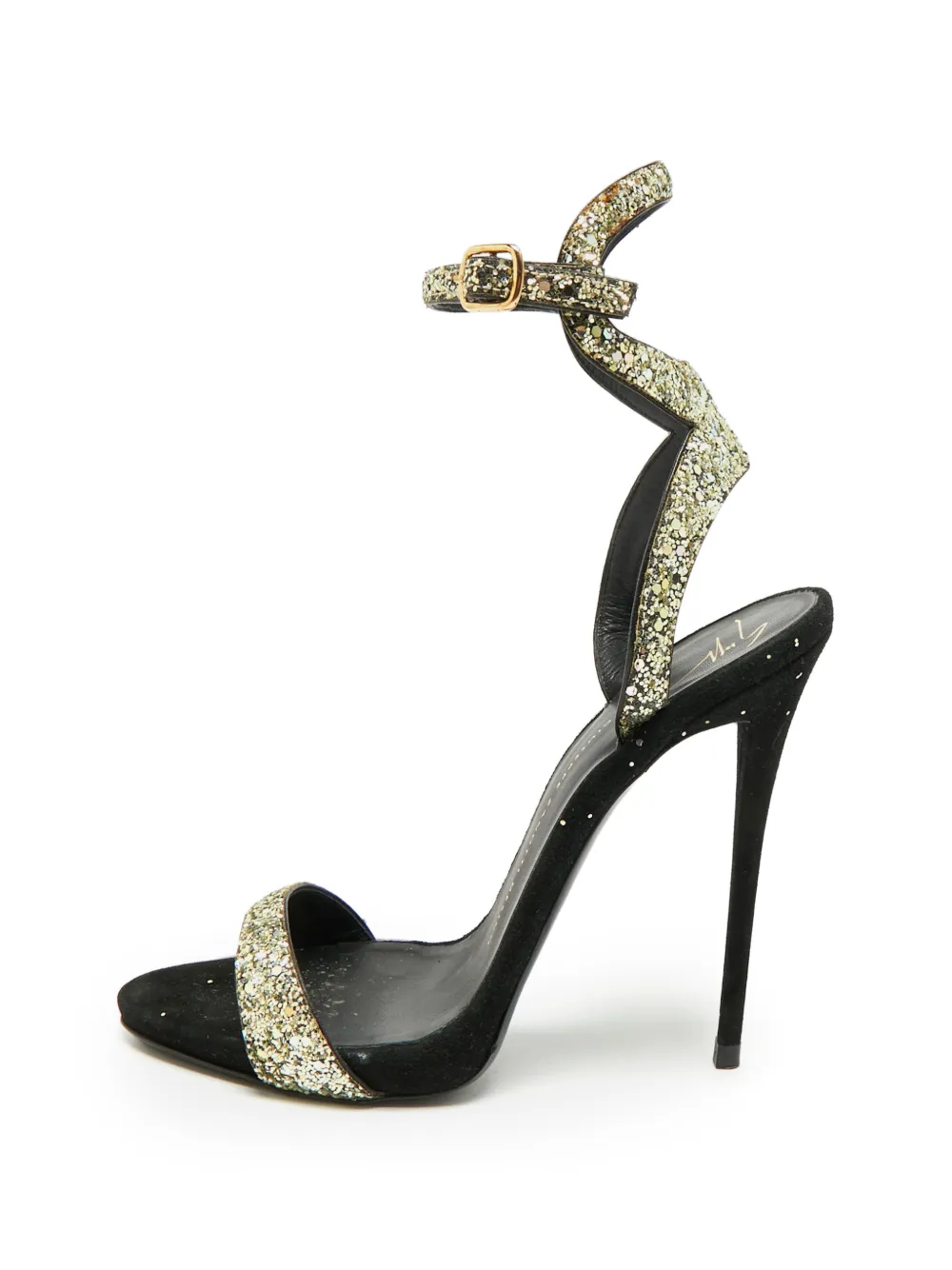 Giuseppe Zanotti Vintage glitter ankle-strap sandals - Nero