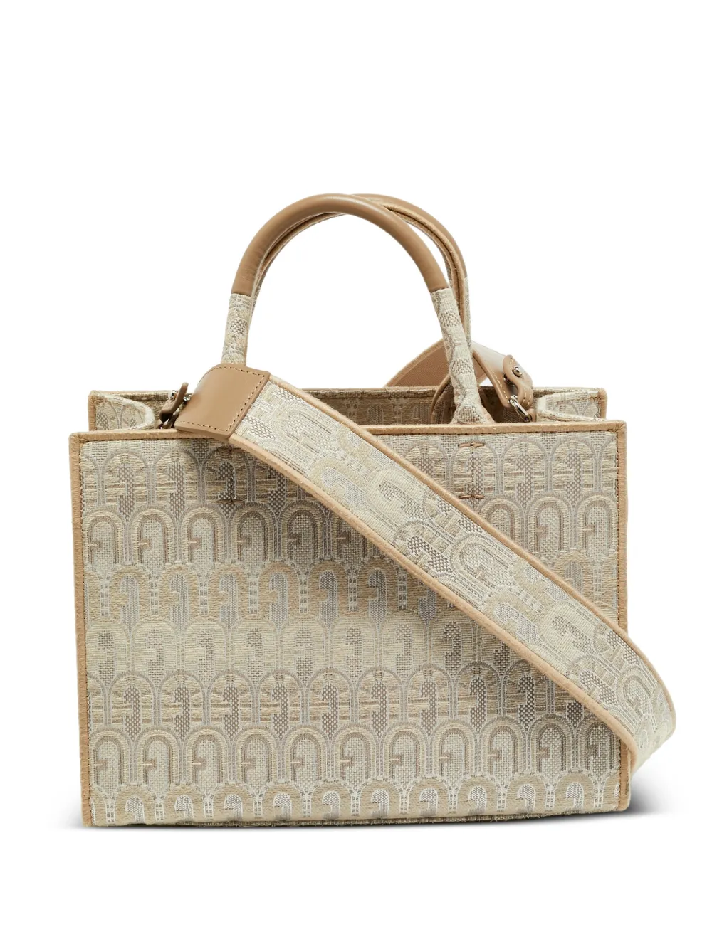 Furla Opportunity jacquard tote bag - Toni neutri