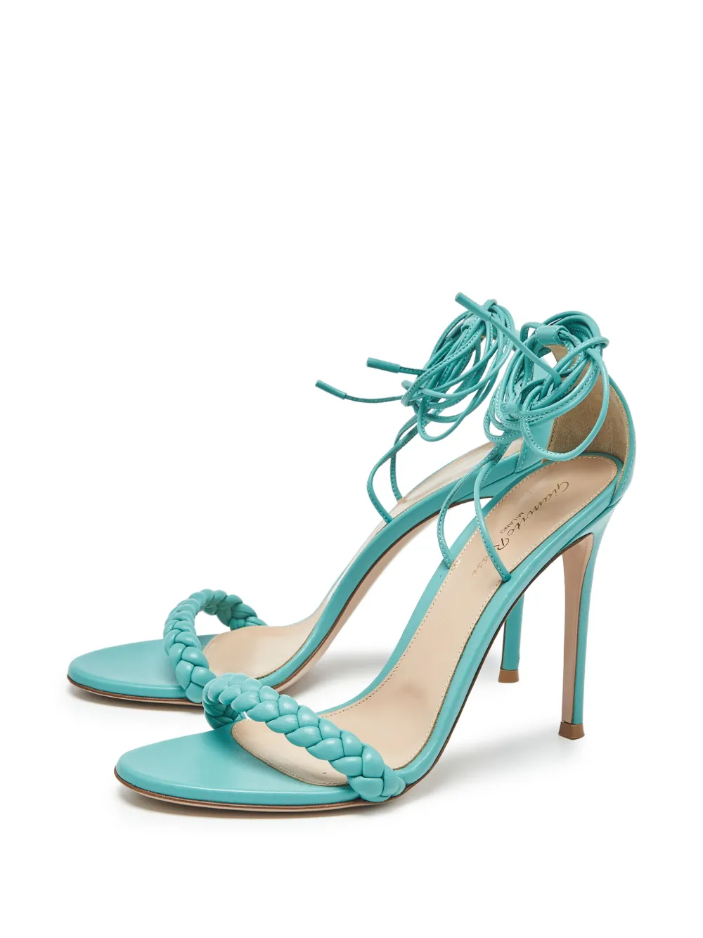 Gianvito Rossi Leomi braided sandals - Blau