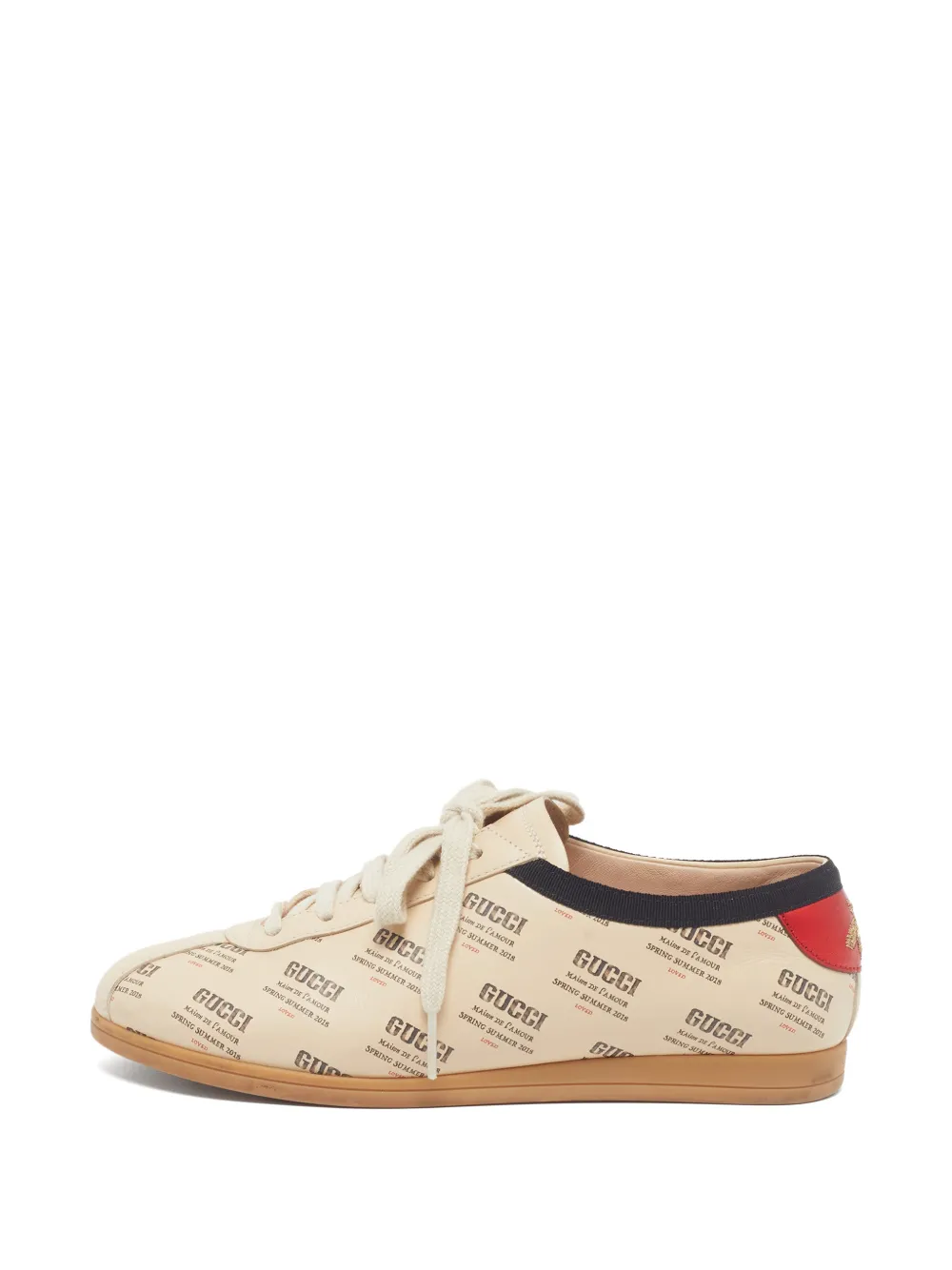 Gucci Pre-Owned Falacer Invite print sneakers - Nude