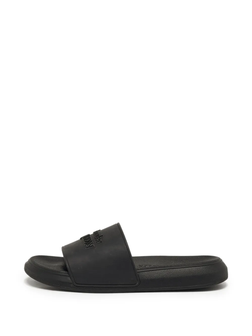 Alexander McQueen Pre-Owned logo-embossed slides - Schwarz
