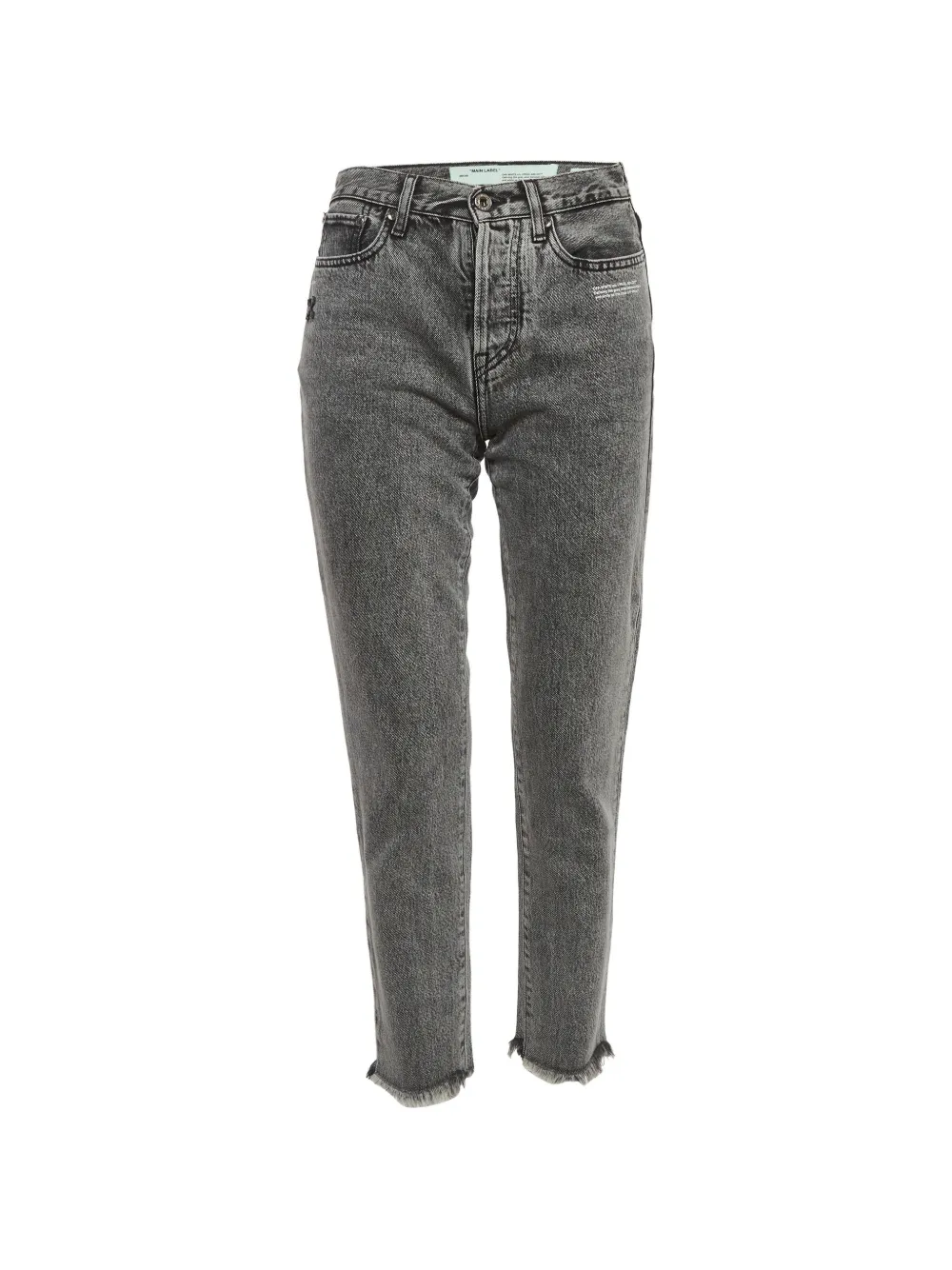 Off-White Pre-Owned raw-edge skinny jeans - Grigio