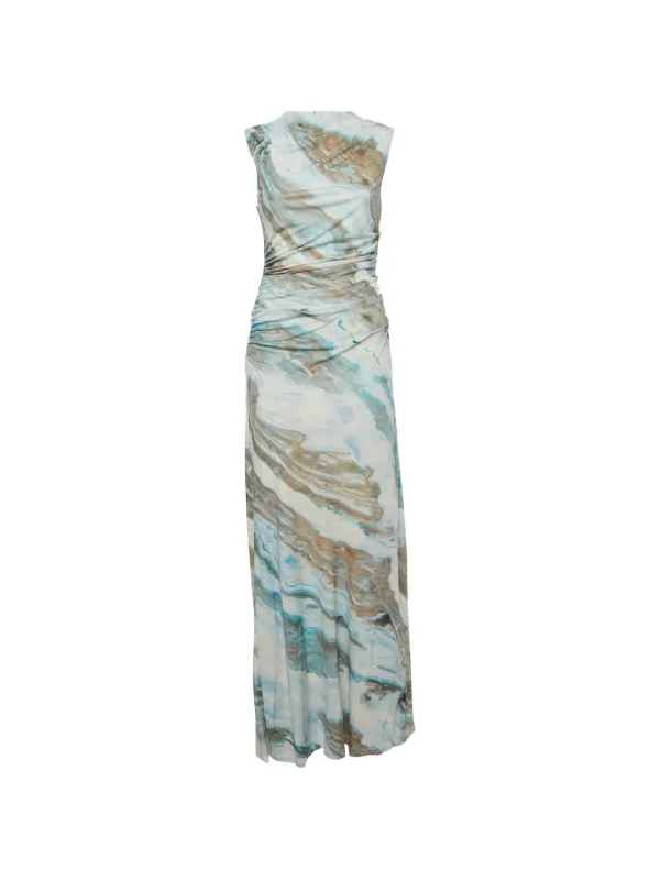 anna quan blue dress Juniper agate-print Maxi | grounded in a timeless