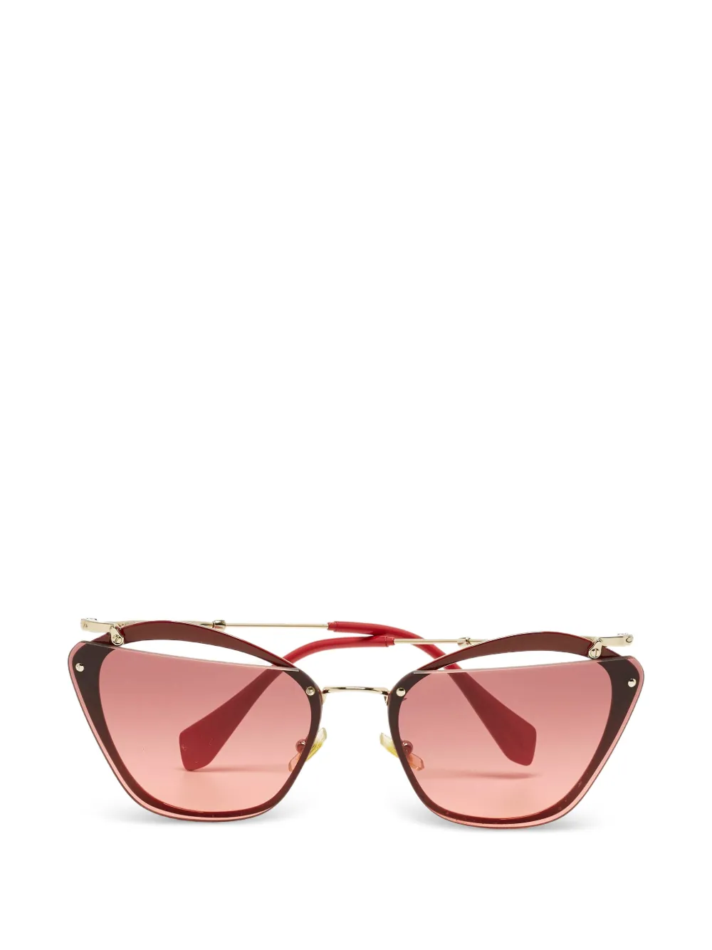 Miu Miu Pre-Owned Occhiali da sole cat-eye - Rosso