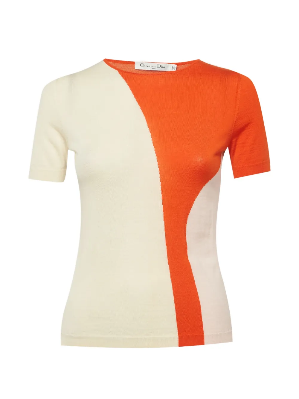 Christian Dior Pre-Owned short-sleeve knitted wool T-shirt - Nude