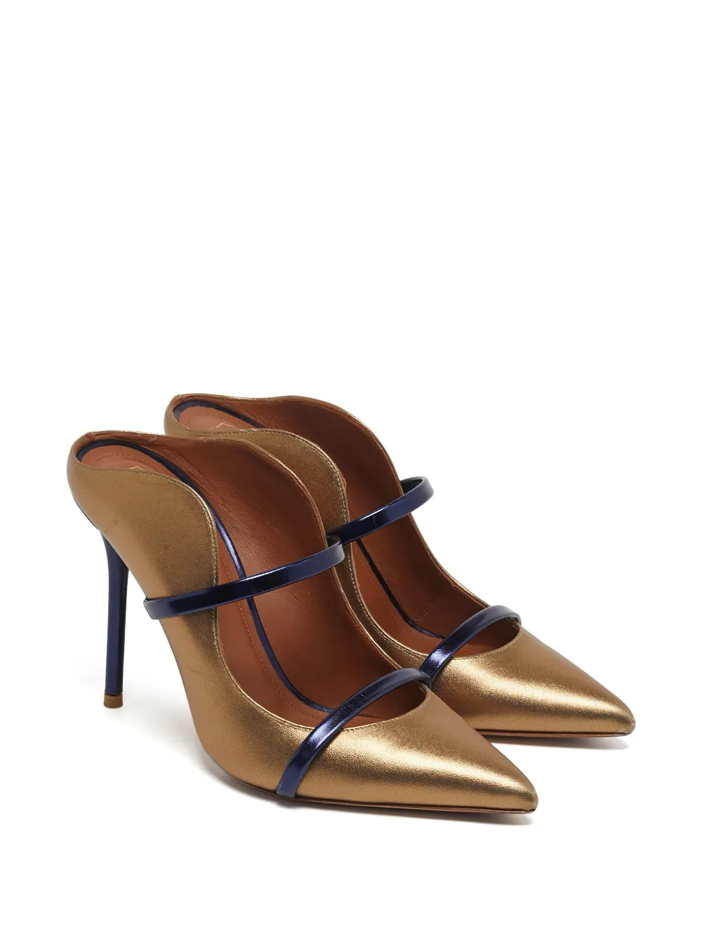 Malone Souliers Maureen curved strap mules - Oro