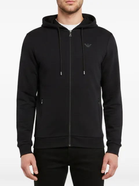 Emporio Armani Pre-Owned logo-detail zip-up hoodie