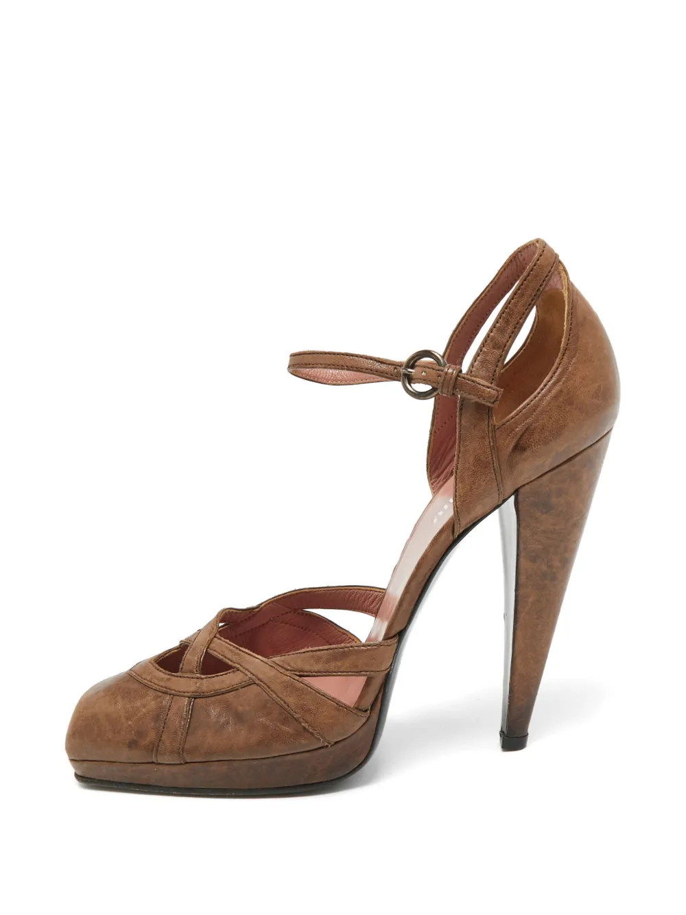 Miu Miu Pre-Owned Ankle-strap pumps - Marrone