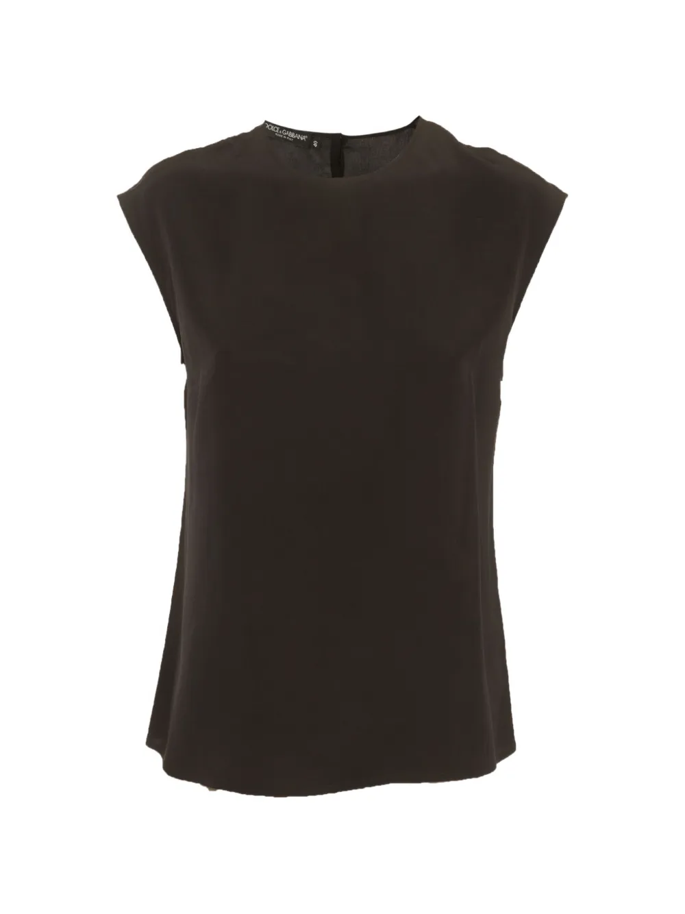 Dolce & Gabbana Pre-Owned button-detail silk top - Marrone