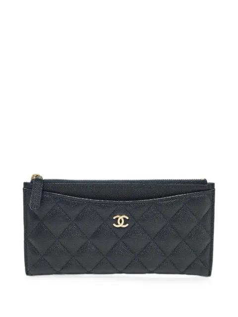 CHANEL Pre-Owned 2018-2019 CC quilted leather wallet