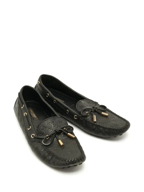 Louis Vuitton Pre-Owned Gloria モノグラム ローファー | ブラック 