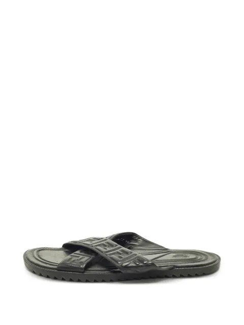 Fendi Pre-Owned FF logo criss-cross slides