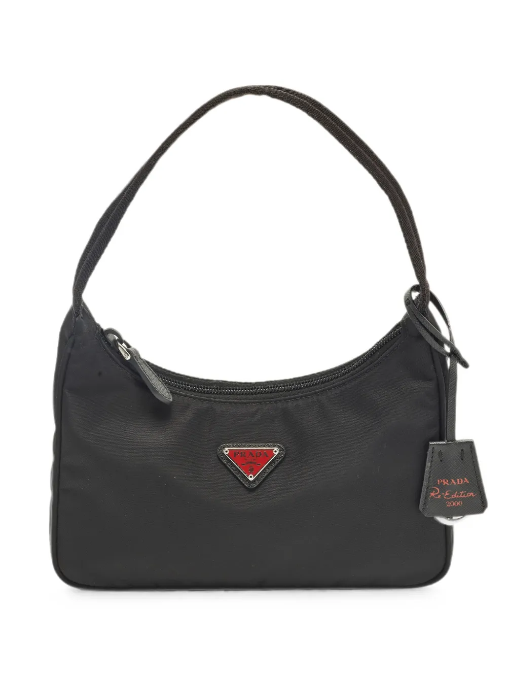 Prada Pre-Owned Borsa a spalla Re-Edition 2000 con logo - Nero