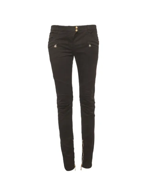Balmain Pre-Owned zip-pockets skinny jeans