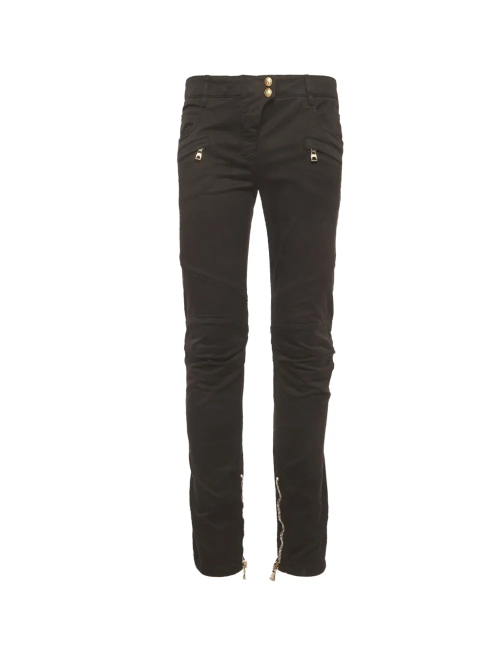 Balmain Pre-Owned zip-pockets skinny jeans - Schwarz