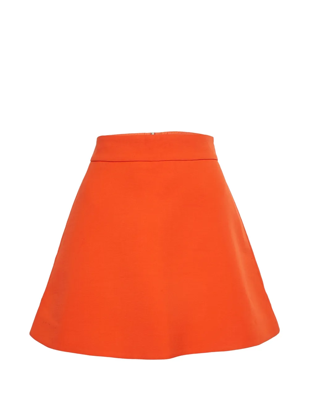 Pre-owned Victoria Beckham Front-zip Mini Skirt In Orange