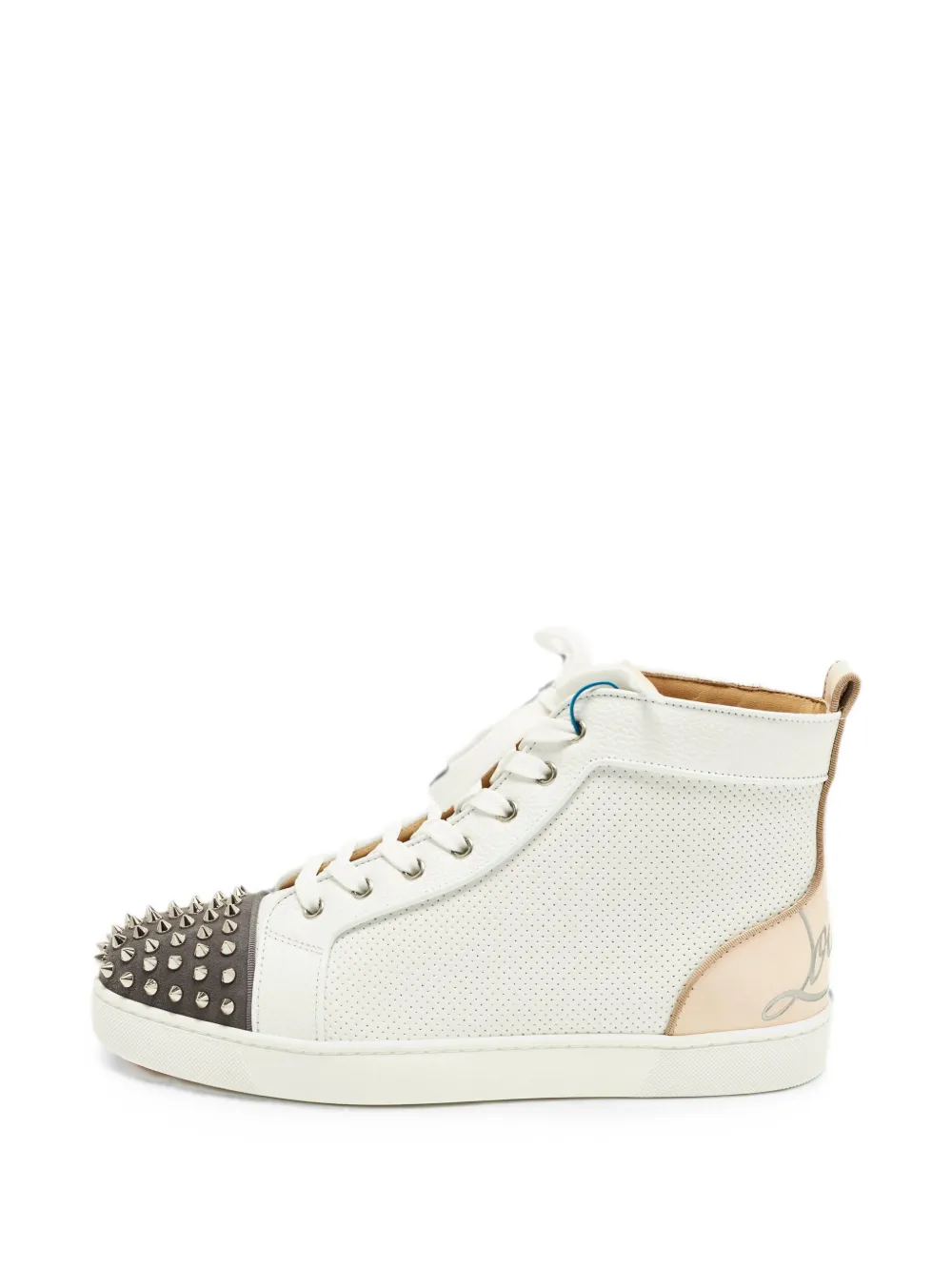Christian Louboutin Pre-Owned Fun Lou Spikes High-Top-Sneakers - Weiß
