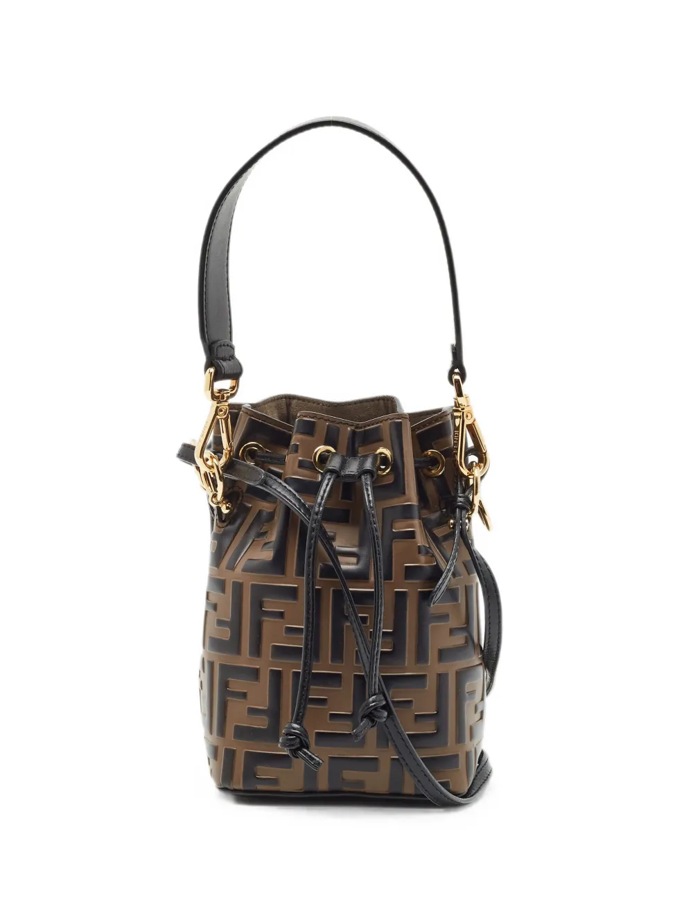 Fendi Pre-Owned 2018 XS Mon Tresor FF bucket bag - Marrone