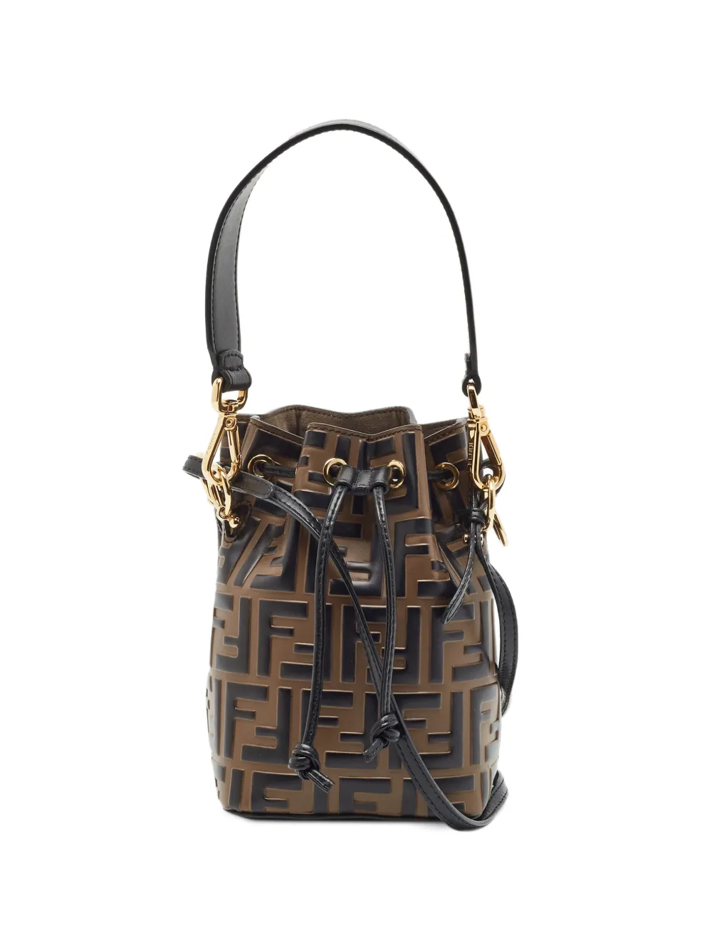 Fendi Pre-Owned 2018 XS Mon Tresor FF bucket bag - Marrone