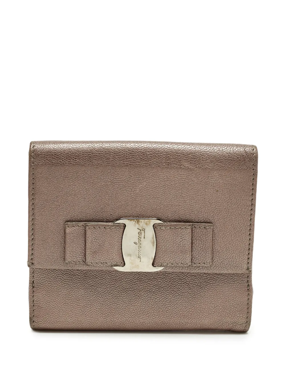 Ferragamo Pre-Owned Vara bow leather wallet - Marrone