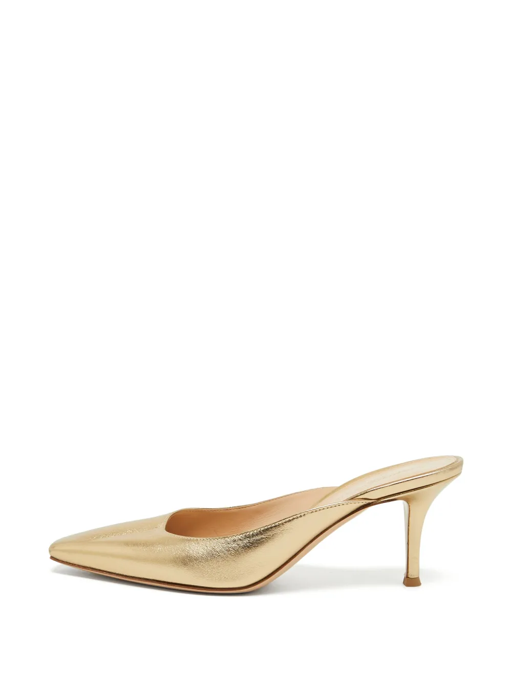 Gianvito Rossi Lindsay heeled mules - Gold