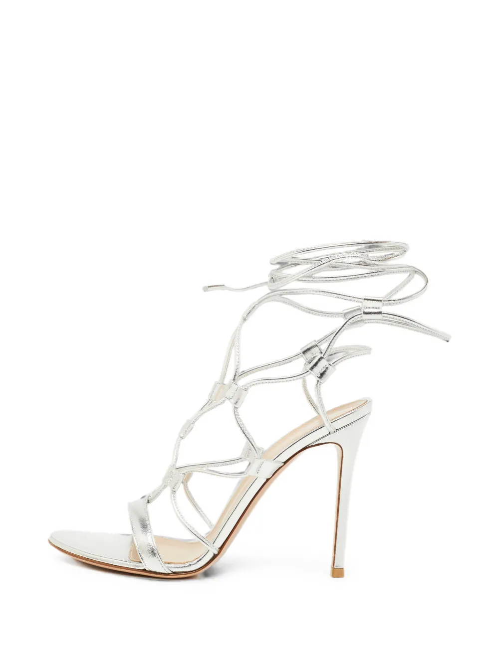 Gianvito Rossi Giza ankle-wrap sandals - Silber