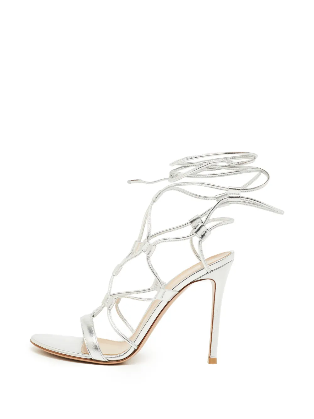 Gianvito Rossi Giza ankle-wrap sandals - Silber