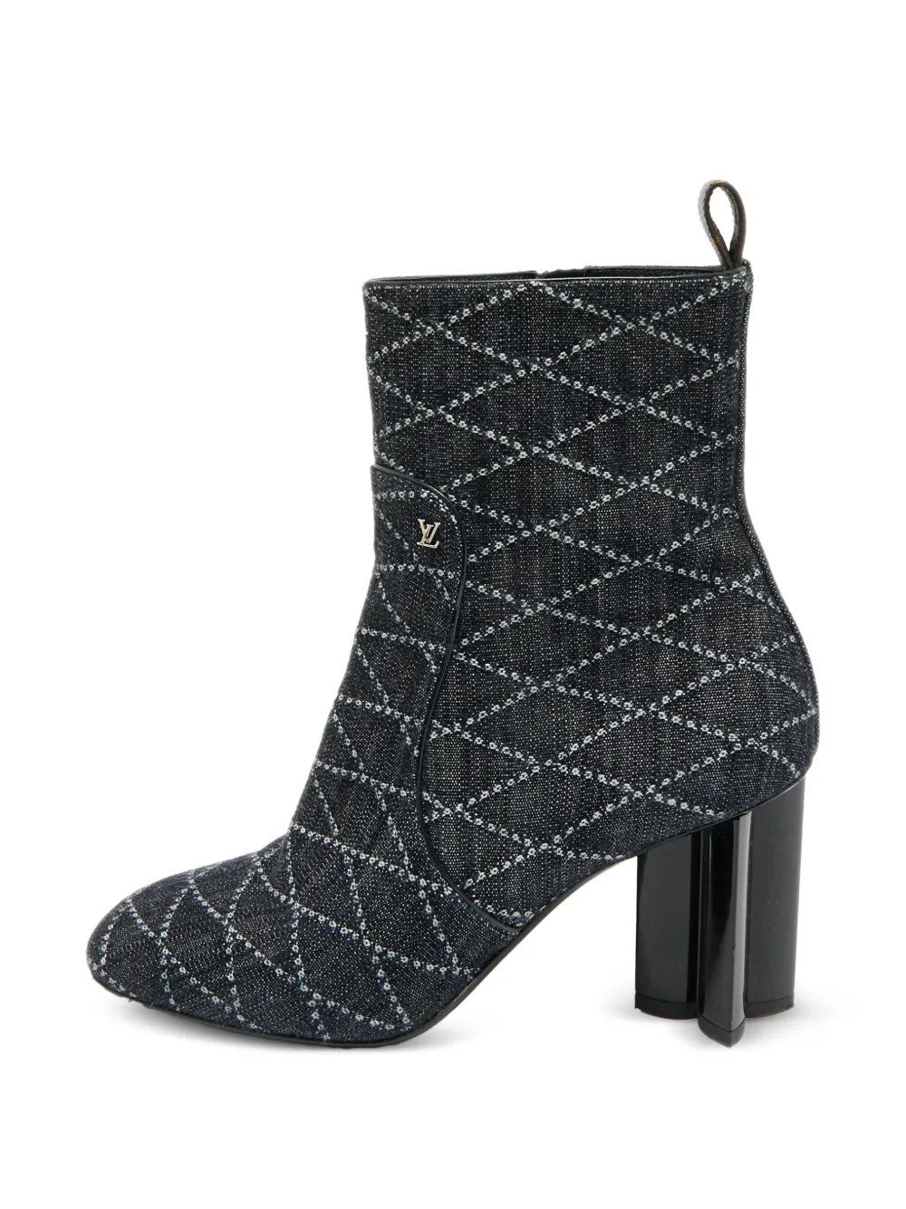 Louis Vuitton Pre-Owned Silhouette flower heel ankle boots - Blau