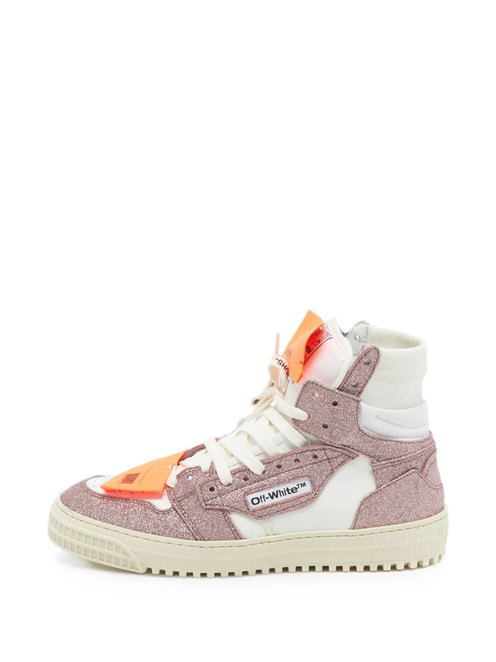 Off-White Pre-Owned 3.0 Off Court High-Top-Sneakers im Glitter-Look - Rosa