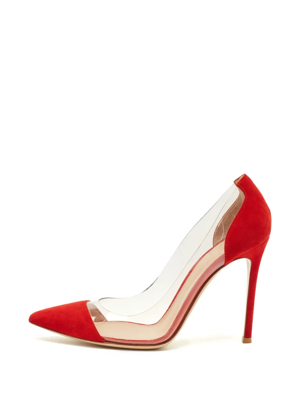 Gianvito Rossi suede panelled pumps - Bianco