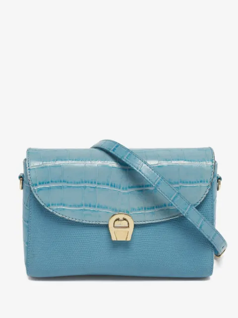 Aigner Vintage Genoveva embossed-leather crossbody bag