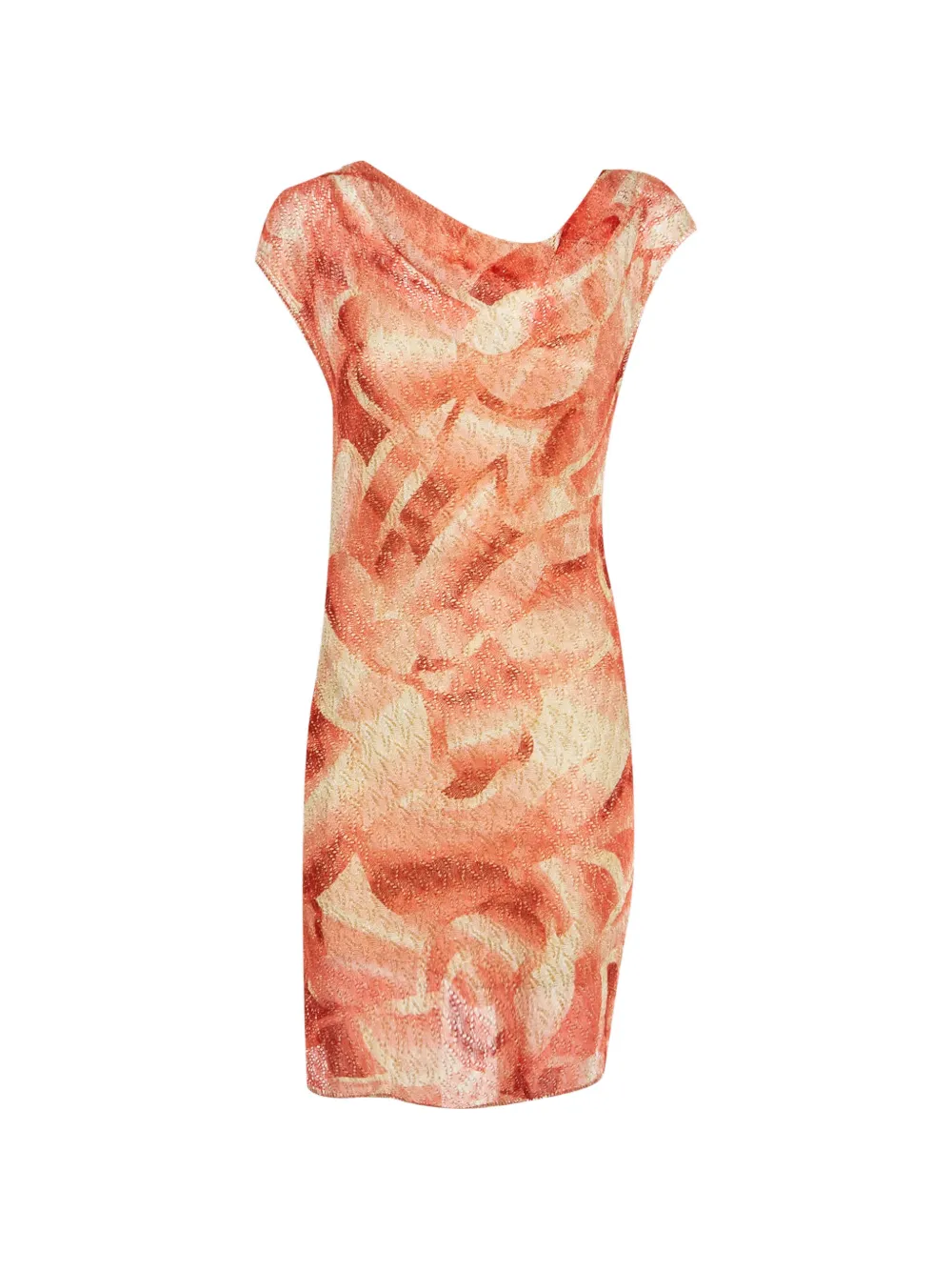 Missoni Pre-Owned cowl-neck mini knitted dress - Arancione