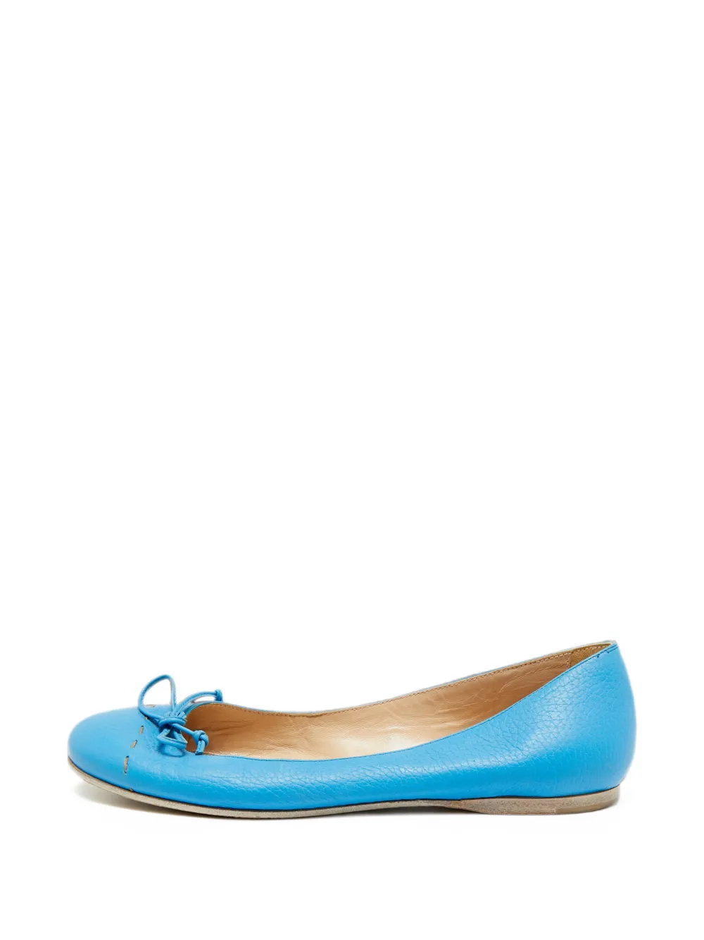Fendi Pre-Owned bow-detail ballet flats - Blu