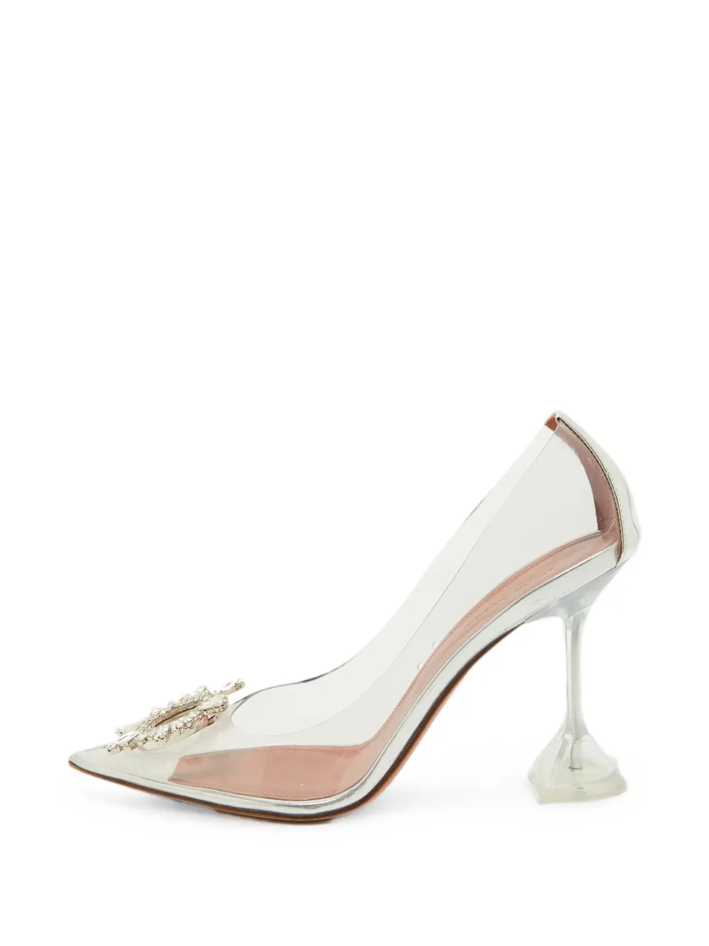 Amina Muaddi Begum heeled pumps - Bianco