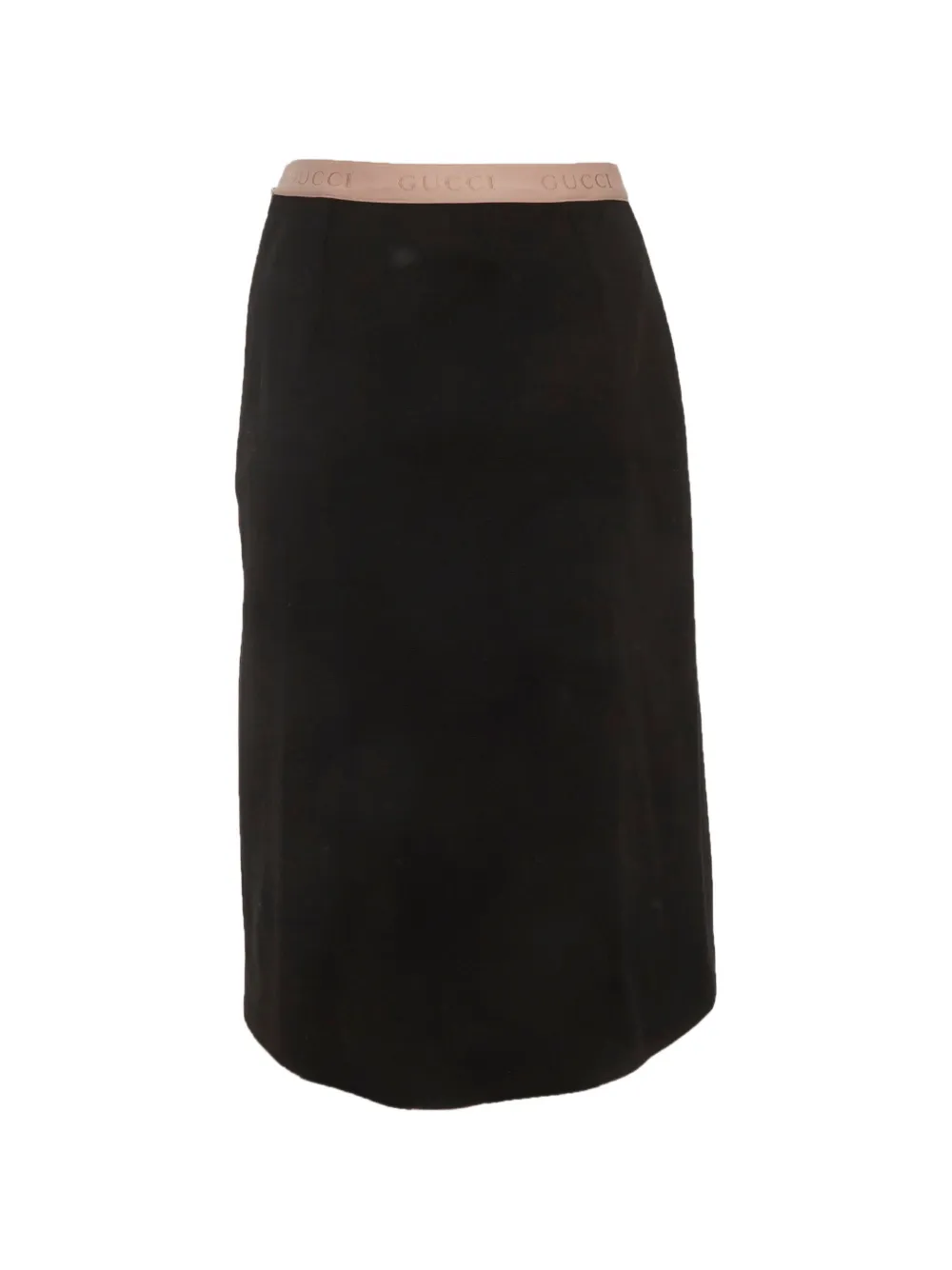 Gucci Pre-Owned logo-detail pencil midi skirt - Nero