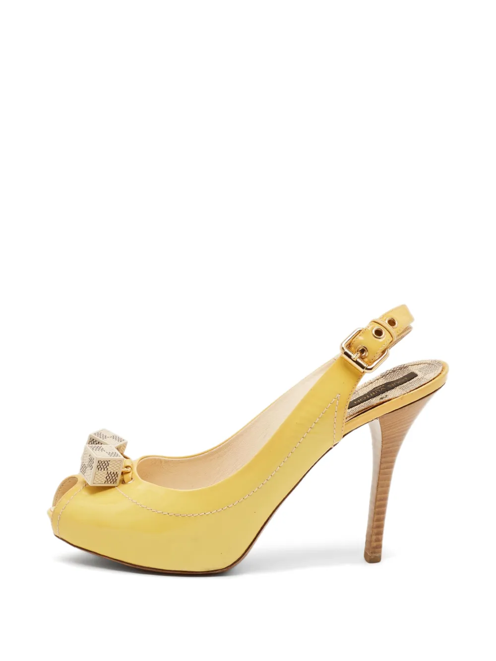 Louis Vuitton Pre-Owned Dice Slingback-Pumps mit Peeptoe - Gelb