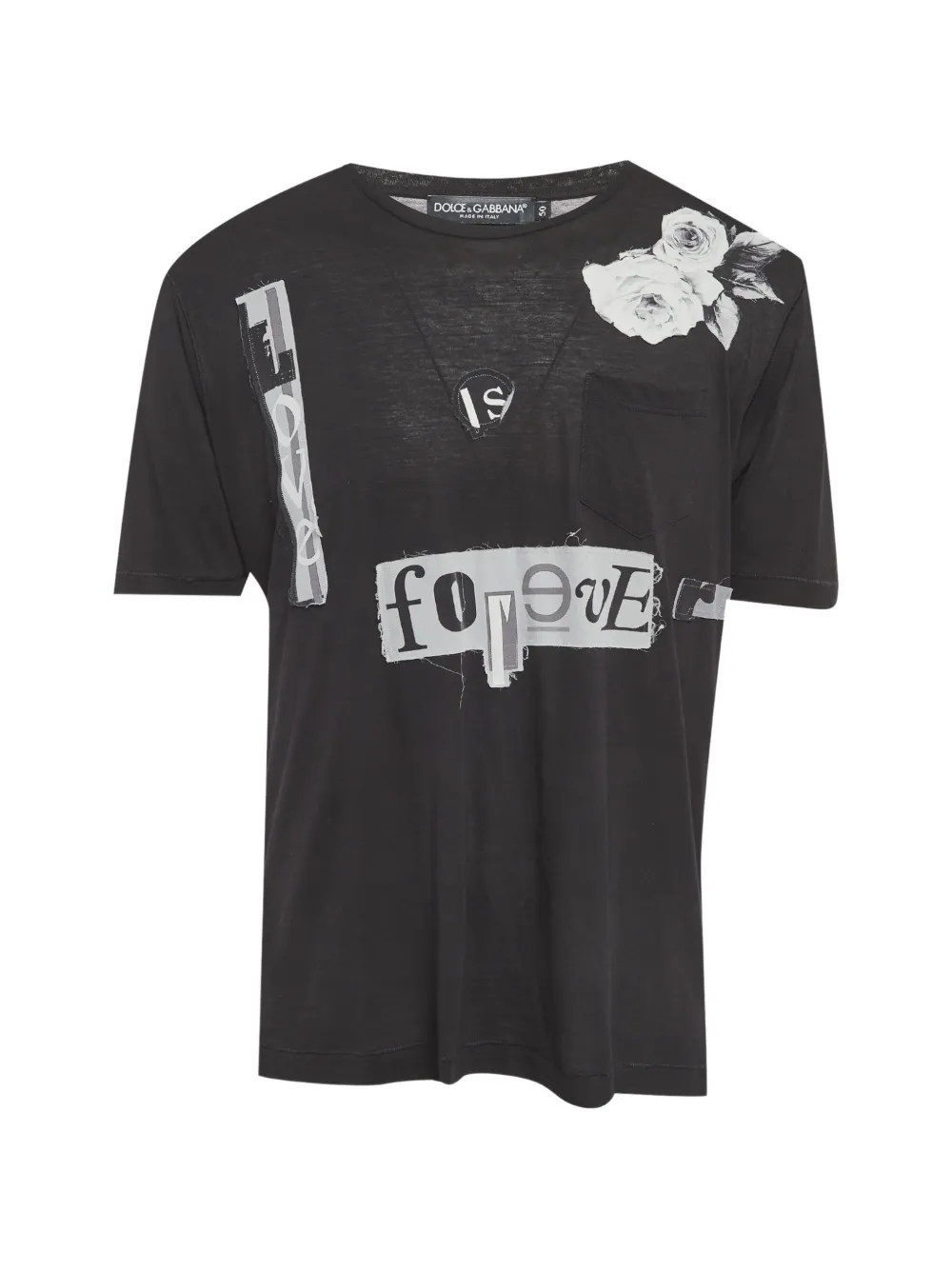 Dolce & Gabbana Pre-Owned T-shirt con design patchwork - Nero