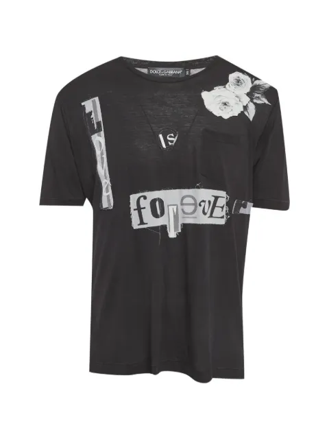 Dolce & Gabbana Pre-Owned patchwork jersey T-shirt