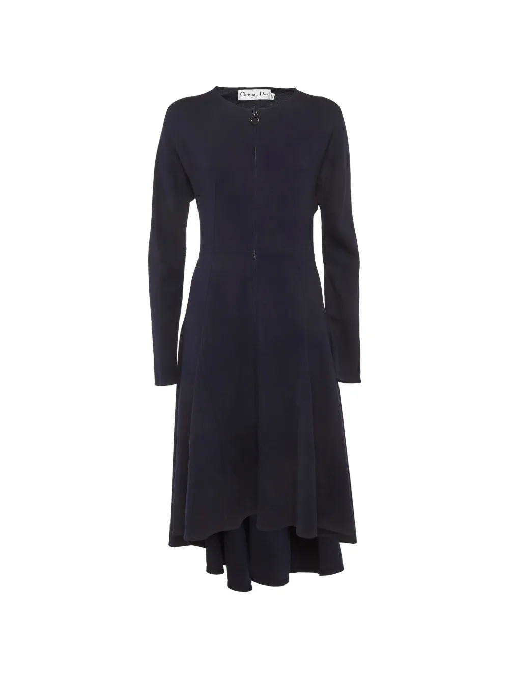 Christian Dior Pre-Owned zip-up flared midi dress - Blue