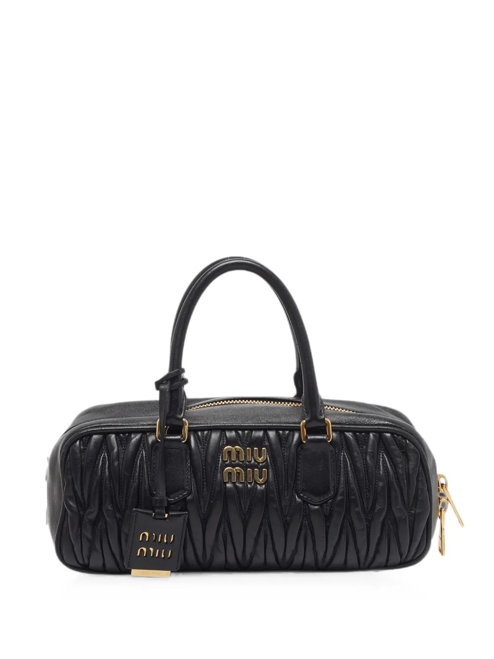 Miu Miu Pre-Owned large Arcadie matelassé satchel bag - Nero
