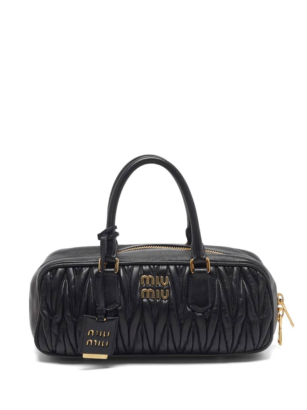 Miu Miu Pre-Owned large Arcadie matelassé satchel bag - Nero