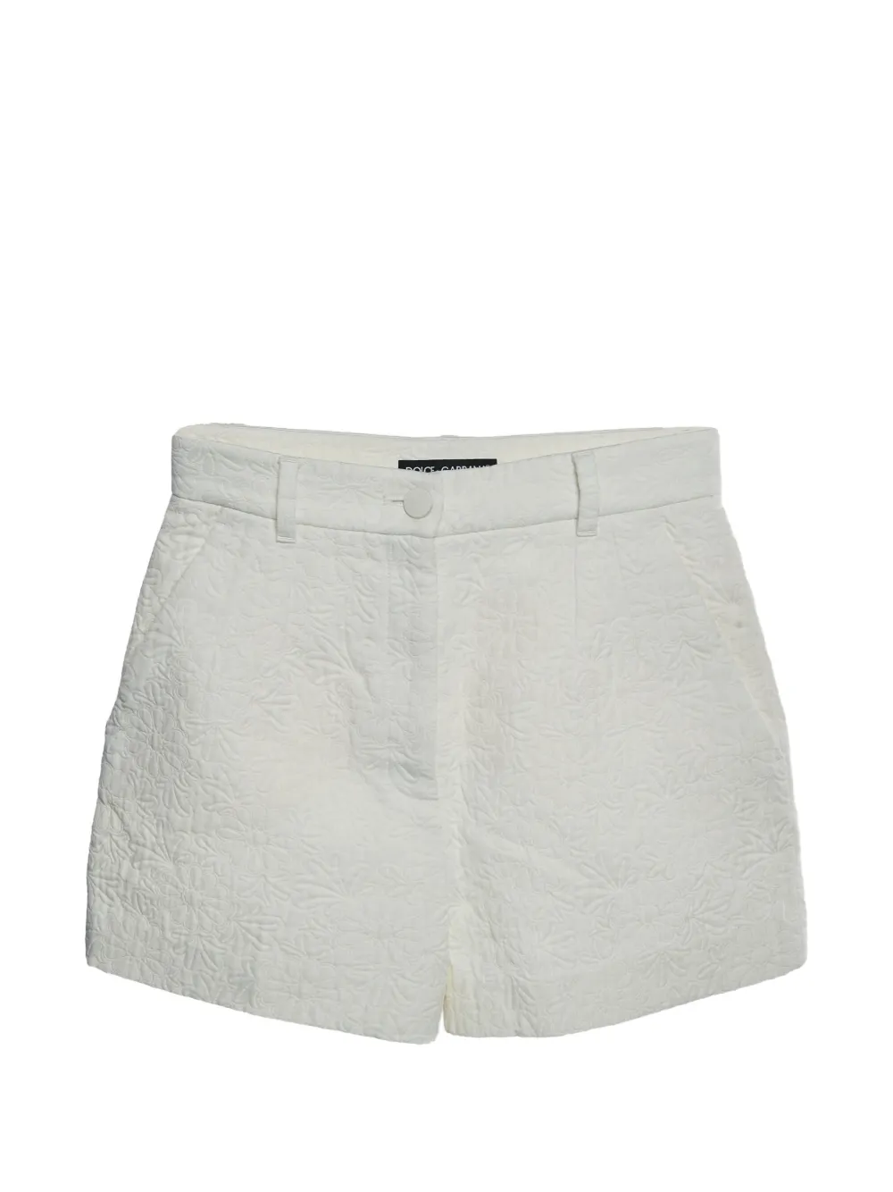 Dolce & Gabbana Pre-Owned floral-jacquard shorts - Bianco