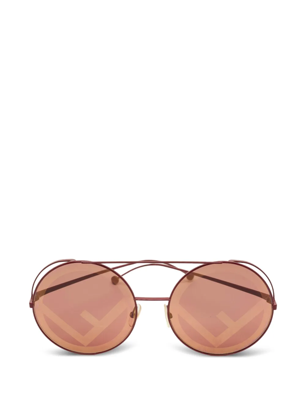 Fendi Pre-Owned round-frame sunglasses - Rosso