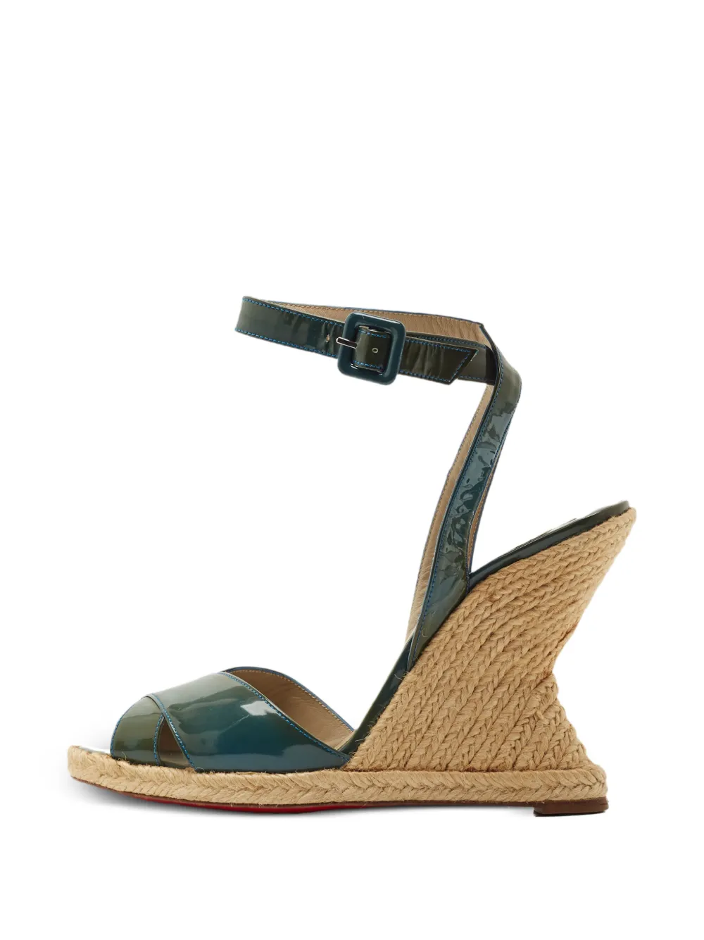 Christian Louboutin Pre-Owned espadrille wedge sandals - Grün