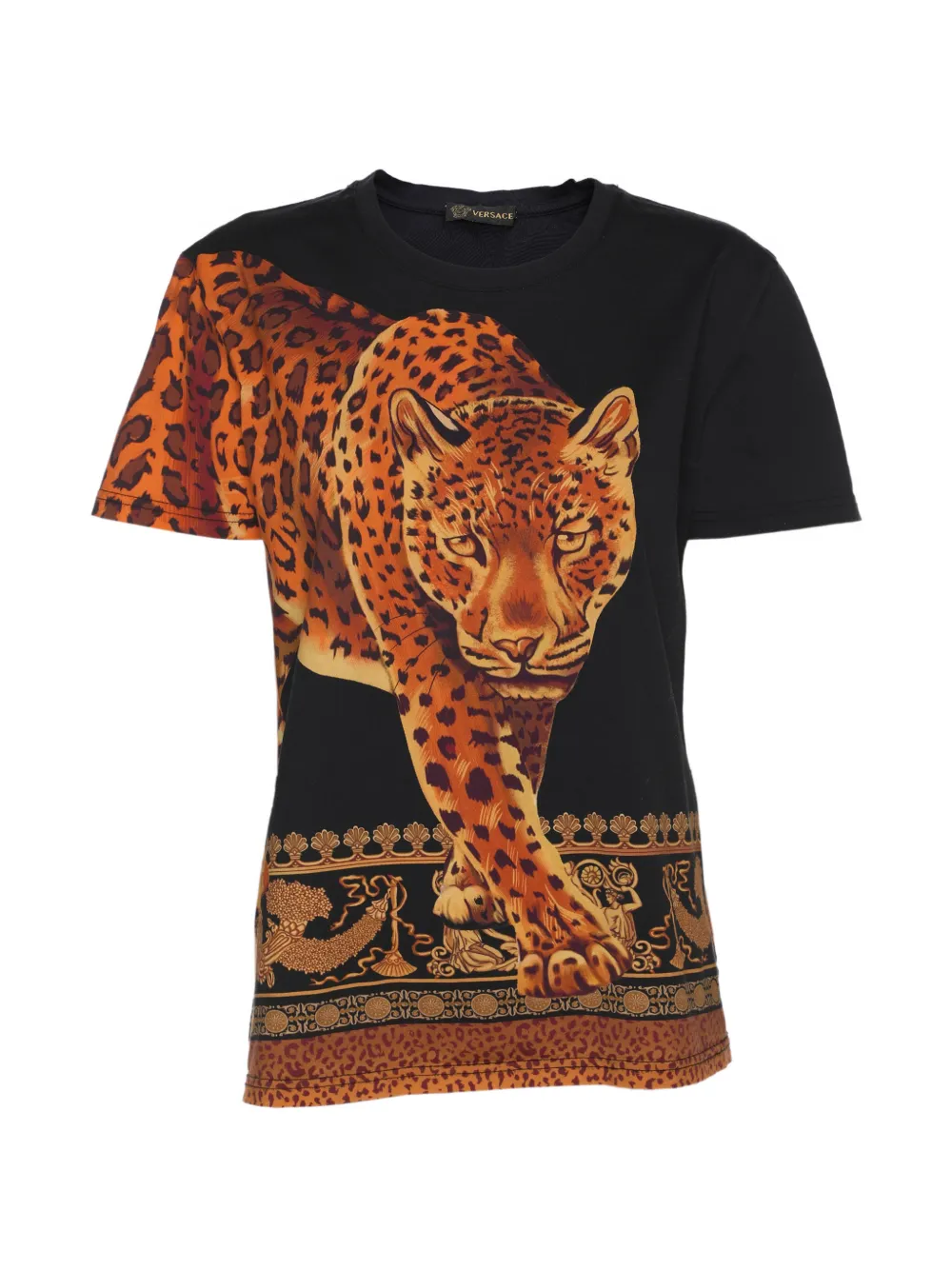 Versace Pre-Owned tiger-print T-shirt - Nero