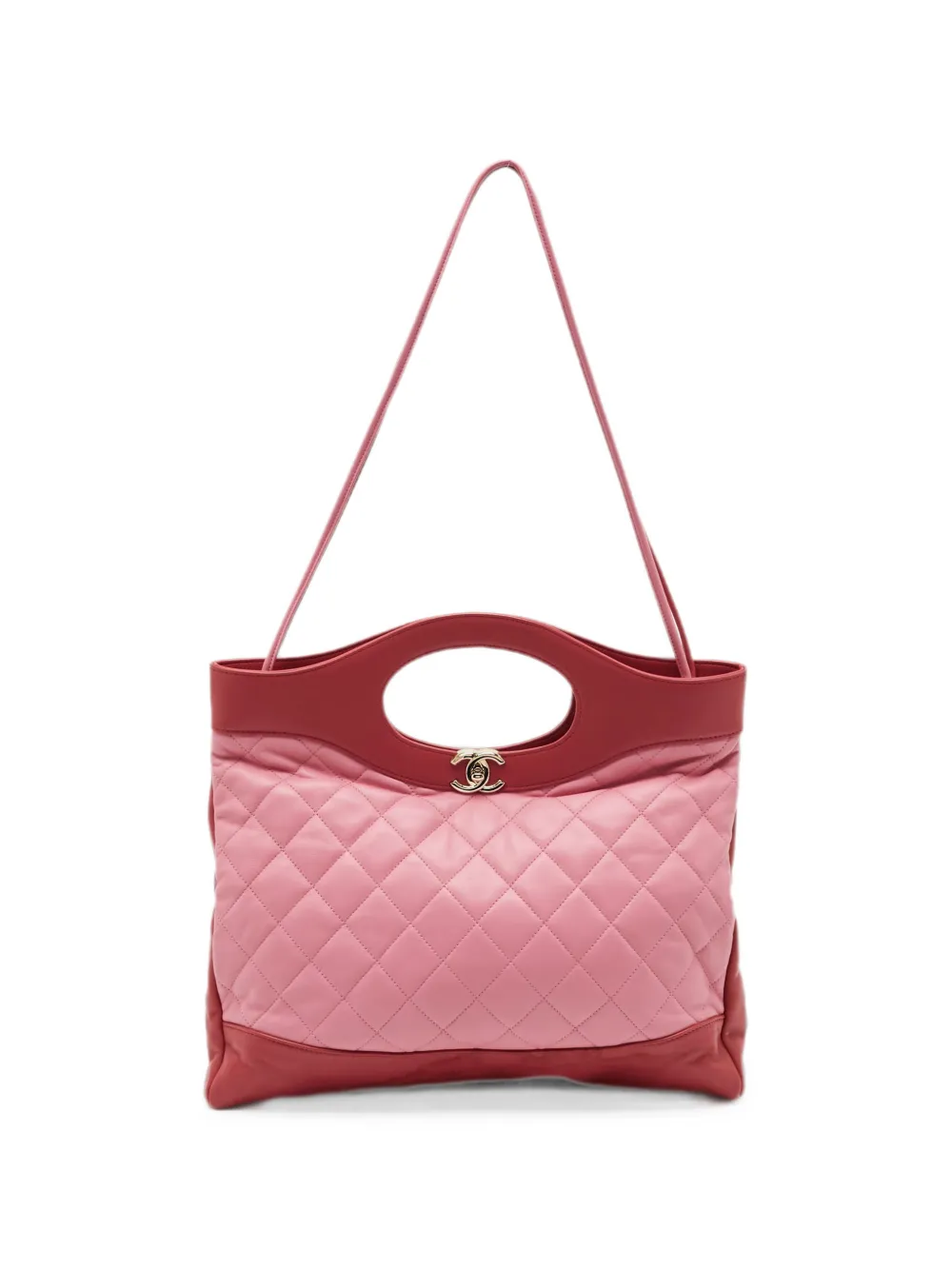 CHANEL Pre-Owned 2018-2019 medium 31 quilted tote bag - Rosa