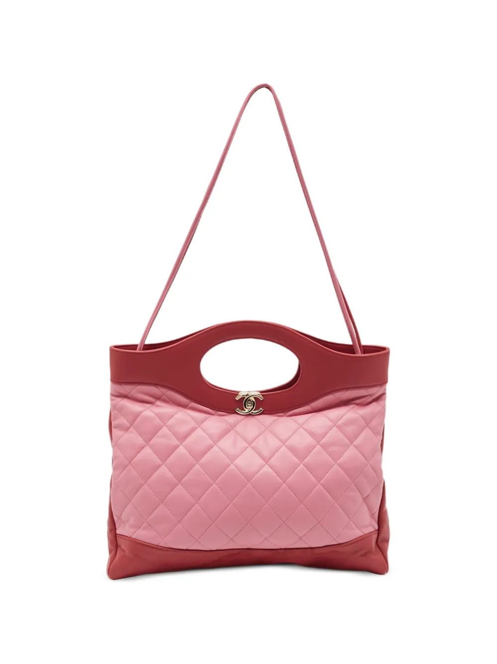 CHANEL Pre-Owned 2018-2019 medium 31 quilted tote bag - Pink