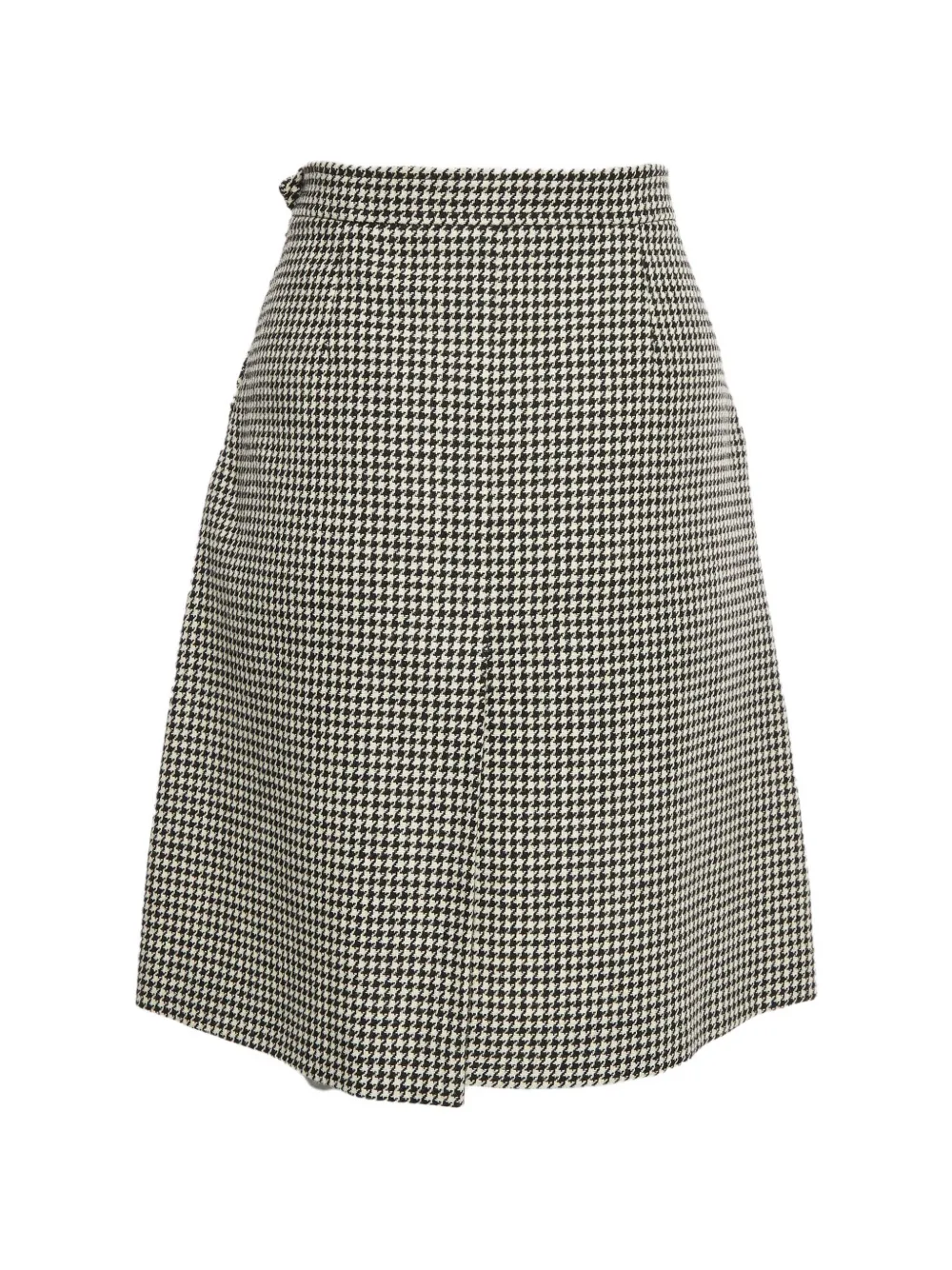 Gucci Pre-Owned houndstooth pleated mini skirt - Nero
