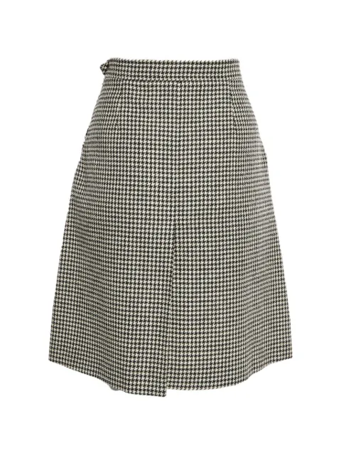 Gucci Pre-Owned falda corta con pliegues y motivo pied de poule