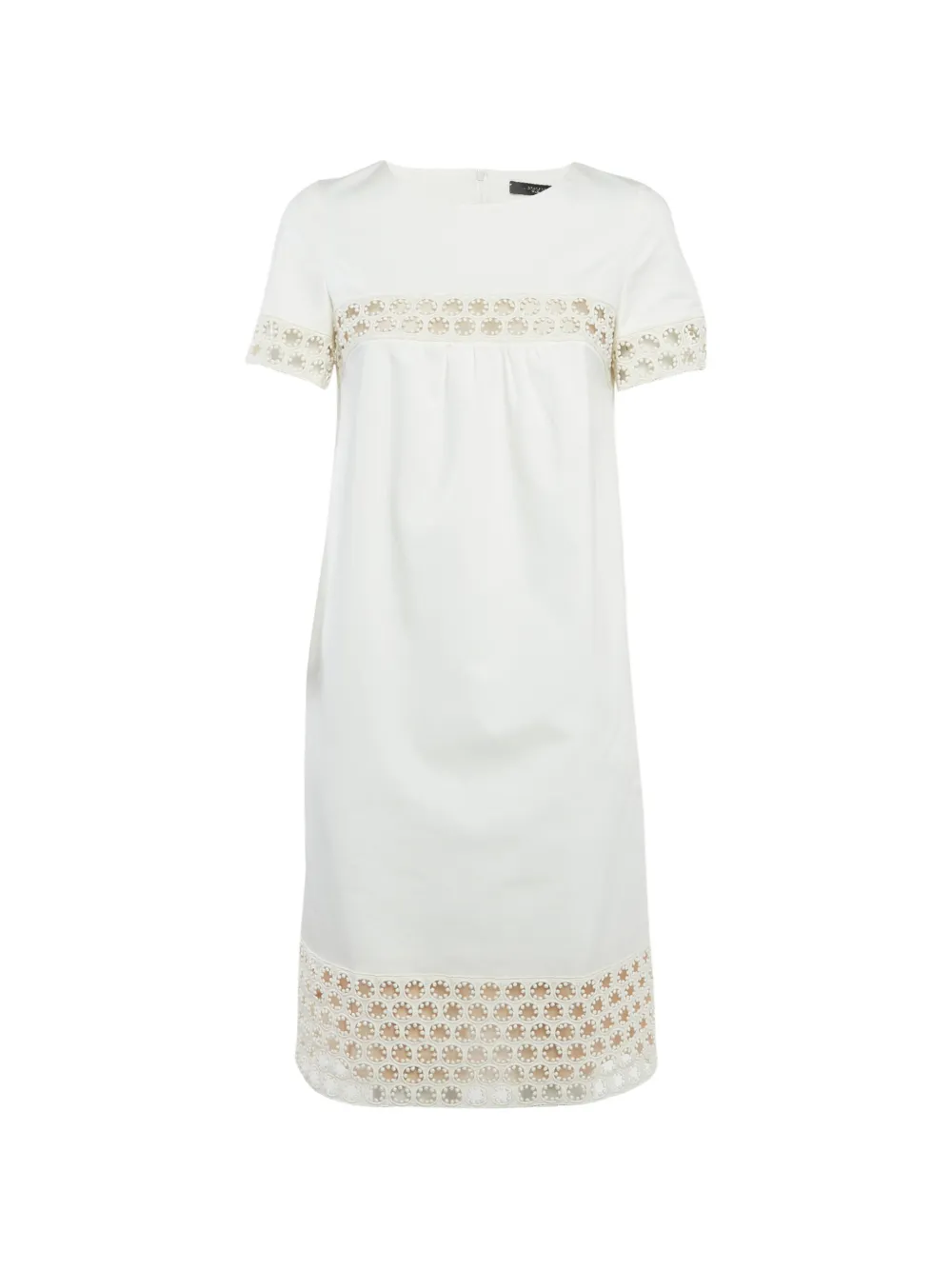 Weekend Max Mara lace-insert gabardine mini dress - Bianco
